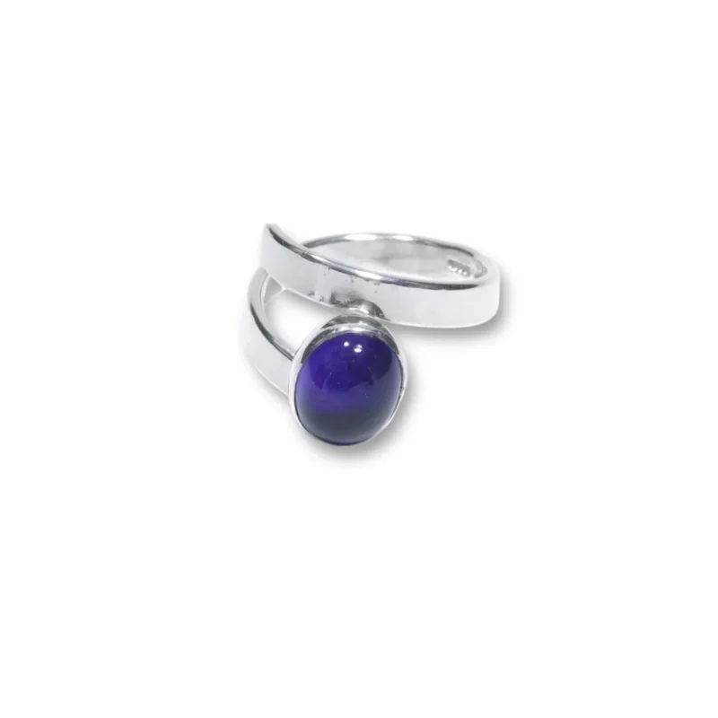 Sterling silver and 10x8mm Amethyst ring